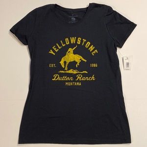 Yellowstone Dutton Ranch Medium Paramount Crew Neck Tee Shirt Short Sleeve